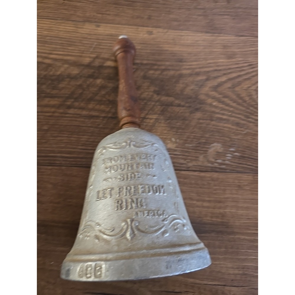 Vintage 10 " Gorham Freedom Bell 1776-1976 Bicentennial Alum-alloy Pewter Tone